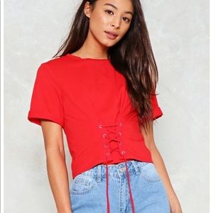 Nasty Gal Corset Shirt